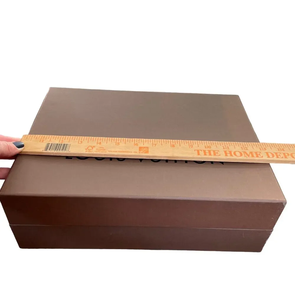 Louis Vuitton Gift Box Empty Storage Dark Brown Authentic Logo Flawed READ